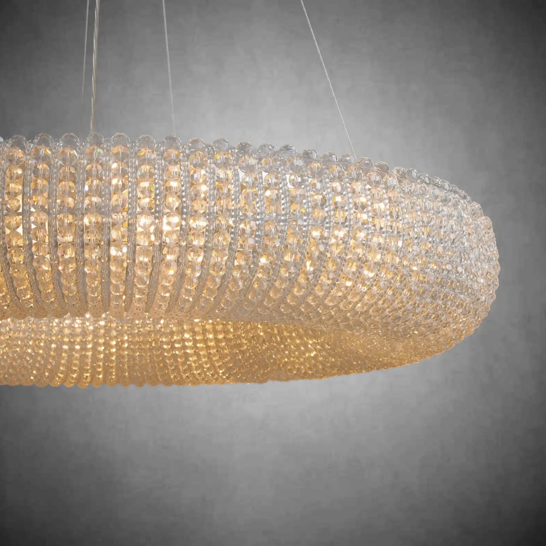 Halo Smoke Crystal Chandelier 31" 42" 60"
