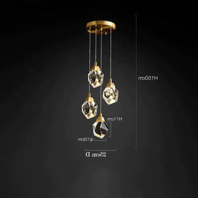 Cassian Postmodern Crystal Multi-Lights Pendant Chandelier