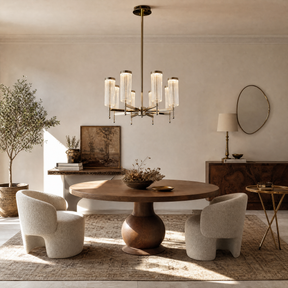 Crystalia Modern Sculptural Ring Chandelier