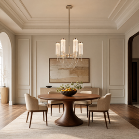 Crystalia Modern Sculptural Ring Chandelier