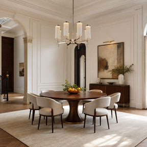 Crystalia Modern Sculptural Ring Chandelier