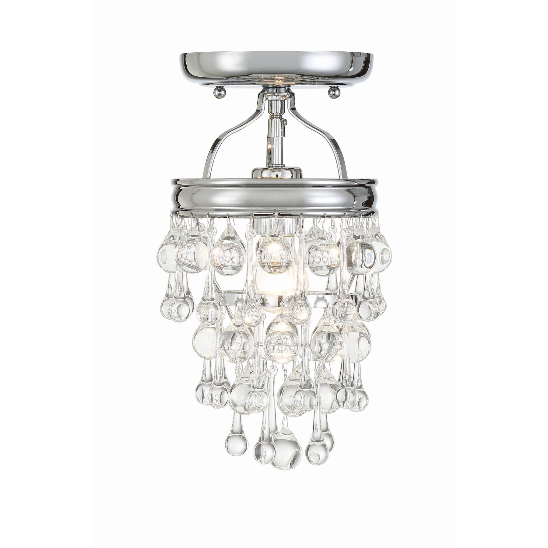 Crystorama Calypso 7 Inch Mini Chandelier Vibrant Bronze Clear Crystal