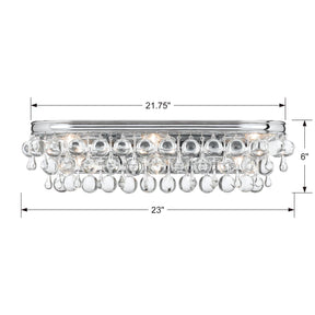 Crystorama Calypso 23 Inch 6-Light Vibrant Gold Bath Vanity Light