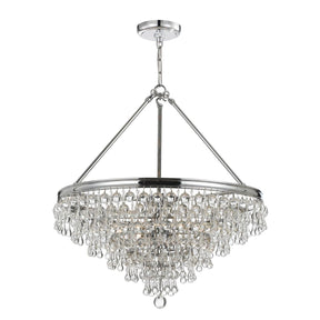 Crystorama Calypso 8-Light 25-Inch Chandelier, Clear Glass Accents