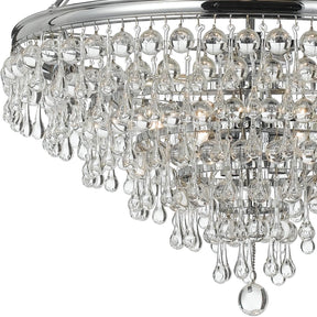 Crystorama Calypso 8-Light 25-Inch Chandelier, Clear Glass Accents
