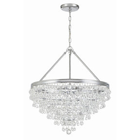 Crystorama Calypso 8-Light 25-Inch Chandelier, Clear Glass Accents