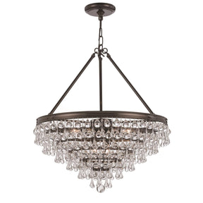 Crystorama Calypso 8-Light 25-Inch Chandelier, Clear Glass Accents