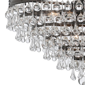 Crystorama Calypso 8-Light 25-Inch Chandelier, Clear Glass Accents