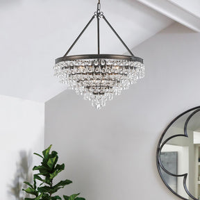 Crystorama Calypso 8-Light 25-Inch Chandelier, Clear Glass Accents
