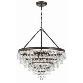 Crystorama Calypso 8-Light 25-Inch Chandelier, Clear Glass Accents