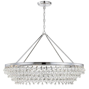 Crystorama Calypso 8-Light Polished Chrome Chandelier with Clear Crystal Drops