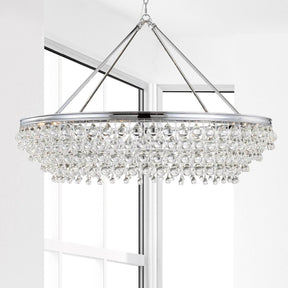 Crystorama Calypso 8-Light Polished Chrome Chandelier with Clear Crystal Drops