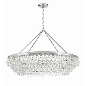 Crystorama Calypso 8-Light Polished Chrome Chandelier with Clear Crystal Drops