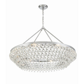 Crystorama Calypso 8-Light Polished Chrome Chandelier with Clear Crystal Drops