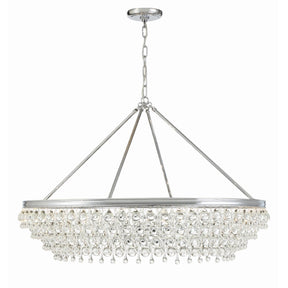 Crystorama Calypso 8-Light Polished Chrome Chandelier with Clear Crystal Drops