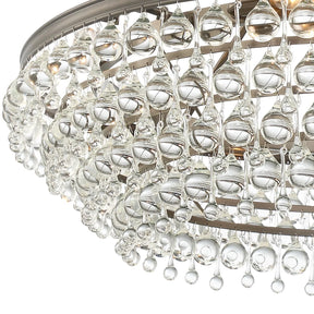 Calypso 8-Light Chandelier with Clear Crystal Drops