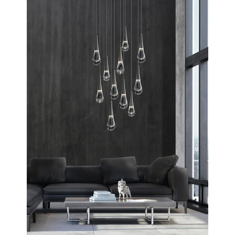 Rain 11-Light Chandelier Pendant For Living room Family room Dining Room Bedroom