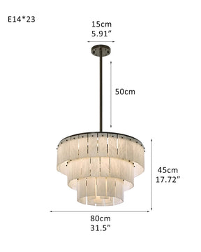 Stairwell Luxury Modern LED High Ceiling Large Alabaster Chandelier