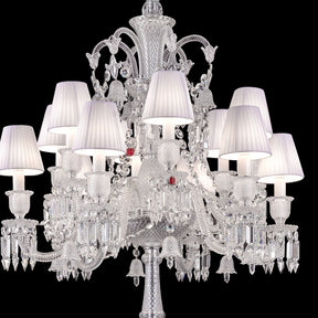 Bacara Zénith Crystal Candelabra With Fabric Shade