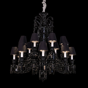 18 lights black baccarat chandelier