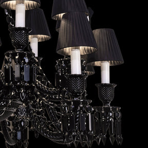 18 lights black baccarat chandelier