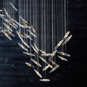 Moonlight Whispers Chandelier,Modern Spiral Glass  Customisable Chandelier