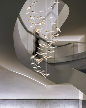 Moonlight Whispers Chandelier,Modern Spiral Glass  Customisable Chandelier