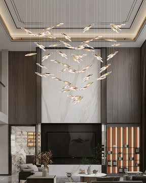 Moonlight Whispers Chandelier,Modern Spiral Glass  Customisable Chandelier