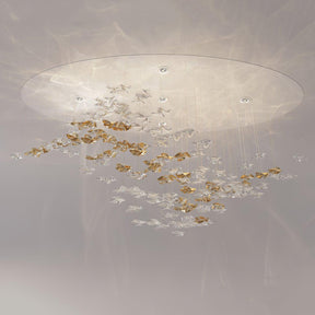 Galaxy Tidal Art Glass Crystal Spiral Chandelier