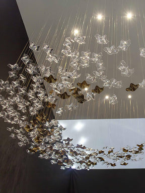 Galaxy Tidal Art Glass Crystal Spiral Chandelier