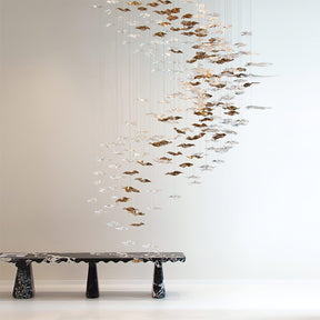 Galaxy Tidal Art Glass Crystal Spiral Chandelier