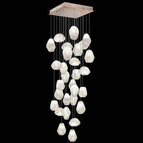 Vitrina Natural Quartz Stone Drop 30-Light Chandelier - Merlin Lamps