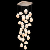 Vitrina Natural Quartz Stone Drop 30-Light Chandelier - Merlin Lamps