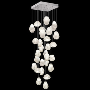 Vitrina Natural Quartz Stone Drop 30-Light Chandelier - Merlin Lamps