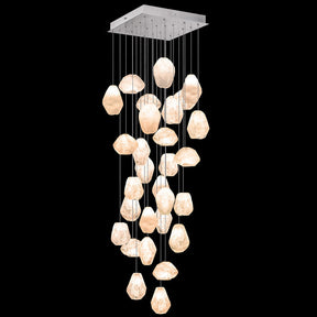 Vitrina Natural Quartz Stone Drop 30-Light Chandelier - Merlin Lamps