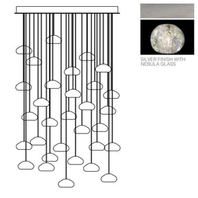 Vitrina Crystal Drop Orbs 30 Ball Large Chandelier - Merlin Lamps