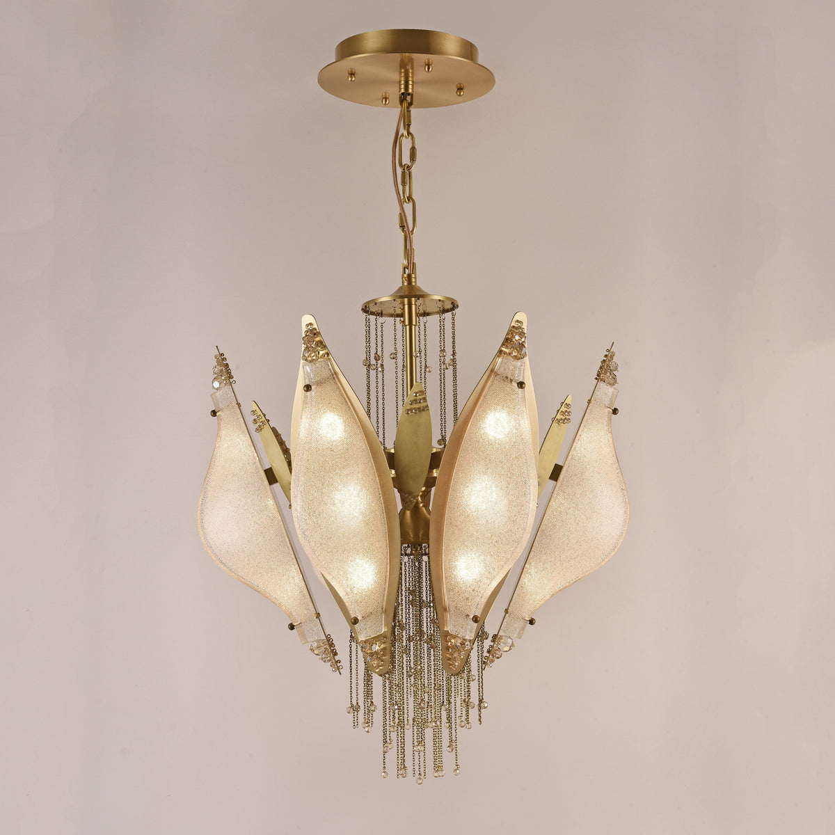 Aria Closed-Flower Crystal Murano Chandelier