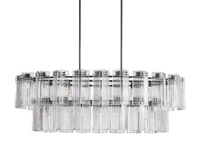 Delsie Oval Art Glass Chandelier 51''63''72''L