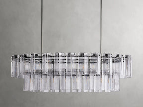 Delsie Oval Art Glass Chandelier 51''63''72''L