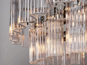 Delsie Oval Art Glass Chandelier 51''63''72''L