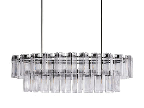 Delsie Oval Art Glass Chandelier 51''63''72''L