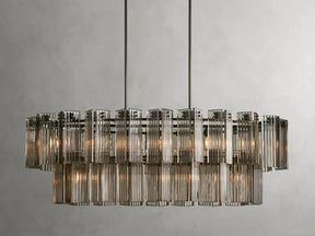 Delsie Oval Art Glass Chandelier 51''63''72''L