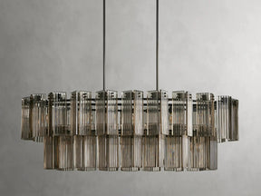 Delsie Oval Art Glass Chandelier 51''63''72''L