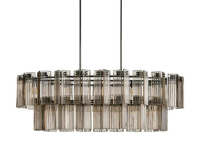 Delsie Oval Art Glass Chandelier 51''63''72''L