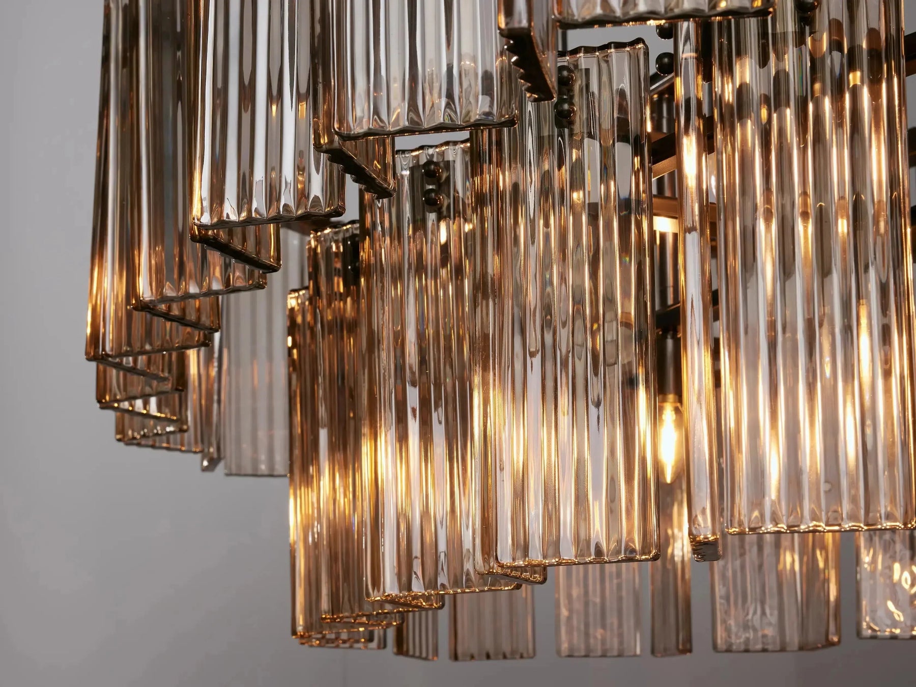 Delsie Oval Art Glass Chandelier 51''63''72''L