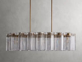 Delsie Oval Art Glass Chandelier 51''63''72''L