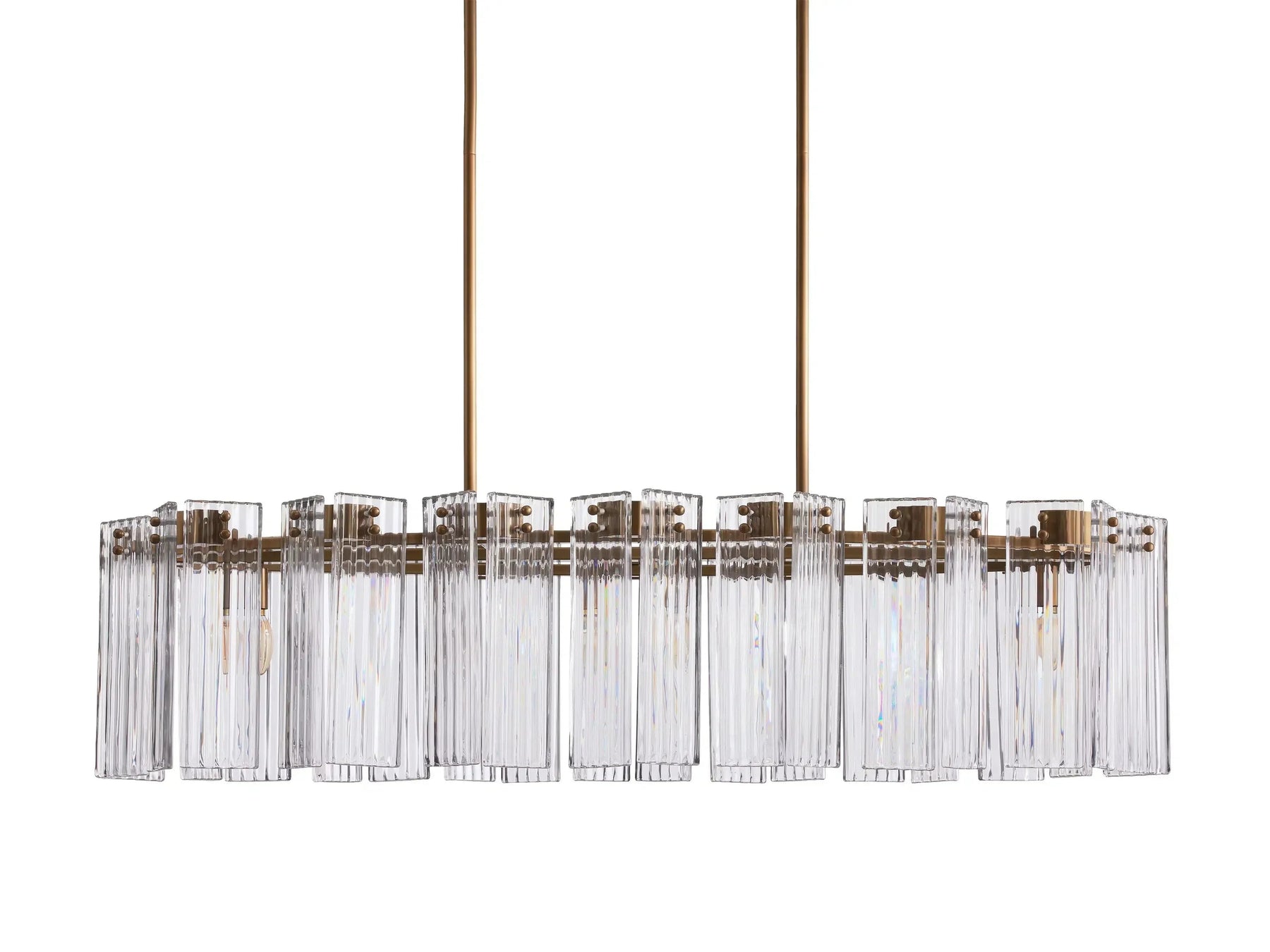Delsie Oval Art Glass Chandelier 51''63''72''L