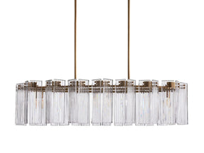 Delsie Oval Art Glass Chandelier 51''63''72''L
