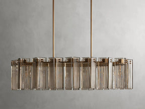 Delsie Oval Art Glass Chandelier 51''63''72''L