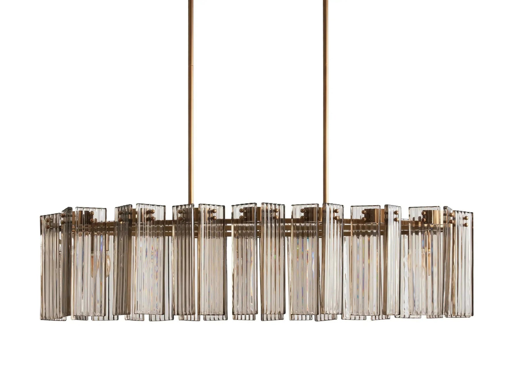 Delsie Oval Art Glass Chandelier 51''63''72''L